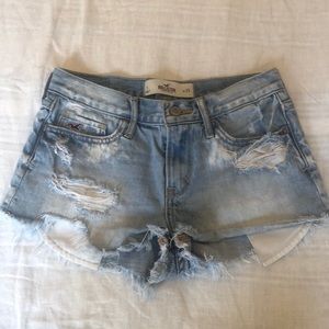 High waisted jean shorts